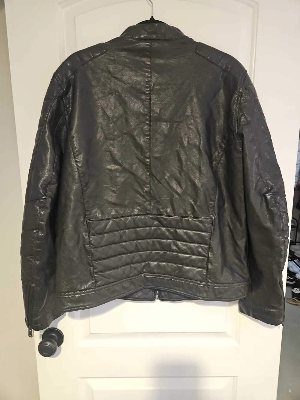 Marc Anthony Black Faux Leather Moto Jacket
